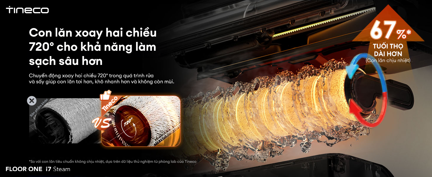 Máy hút bụi lau sàn khô ướt Tineco Floor One i7 Steam 
